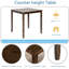 Table de salle à manger à hauteur de comptoir pour 4, 5 tables en noyer avec chaises carrées et rembourrées-245862144