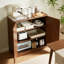 Buffet en forme de vague - Armoire en MDF rétro moderne avec poignées en métal-1596190332