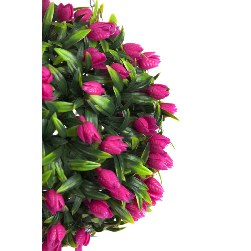 28cm Faux Flowering Plant, Pink