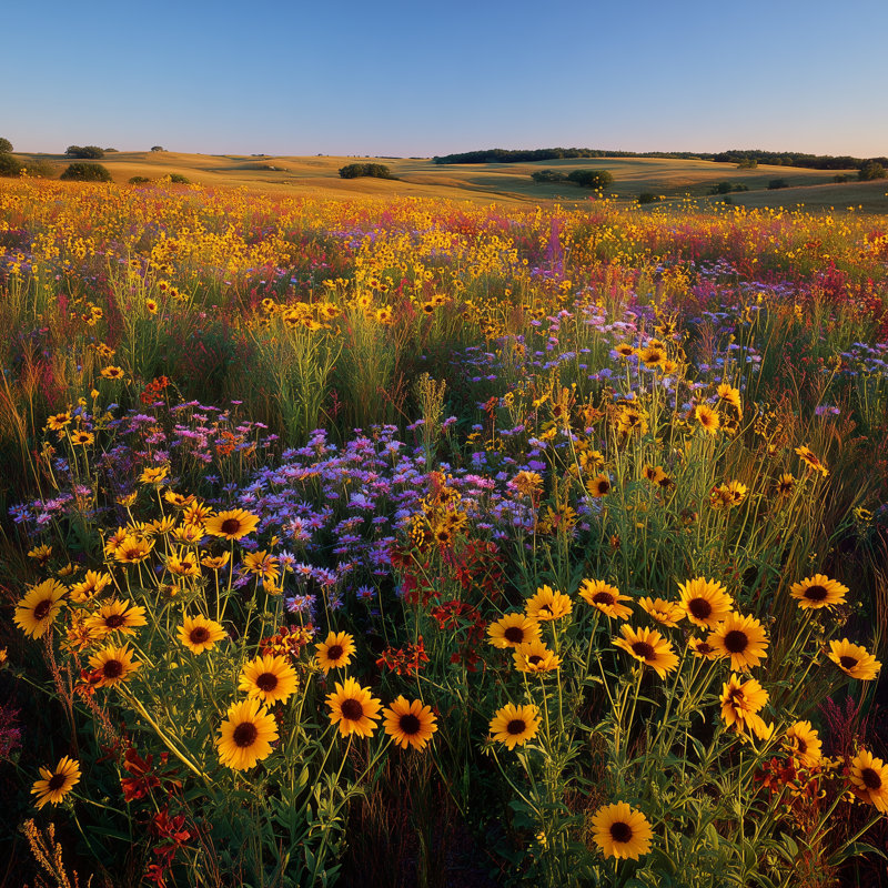 «Golden Prairie Field», art mural sur toile tendue, H 40 po x l 40 po x P 1,5 po