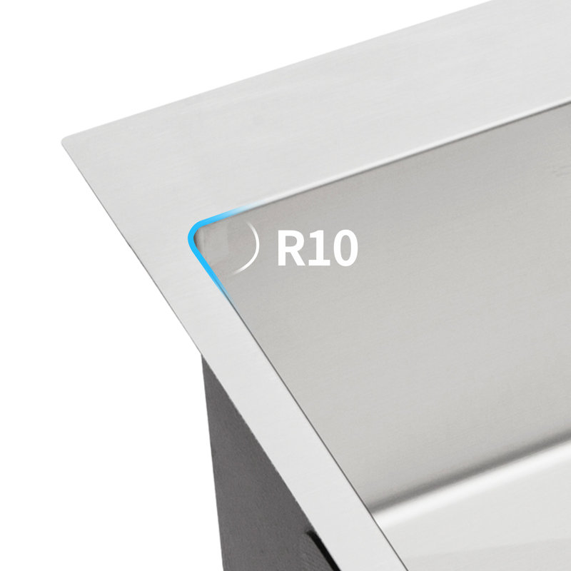 33X22x10" Stainless Steel Drop-In Kitchen Sink Single Bowl - T304 Steel, Strong And To Stains & Discoloration, Easy Clean With Scrubber, R10 Corners Construction, Corrosion Stains, Purify,