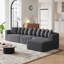 Ensemble de canapé modulaire Chenille Right, en forme de nuage, avec 10 coussins-1065793756