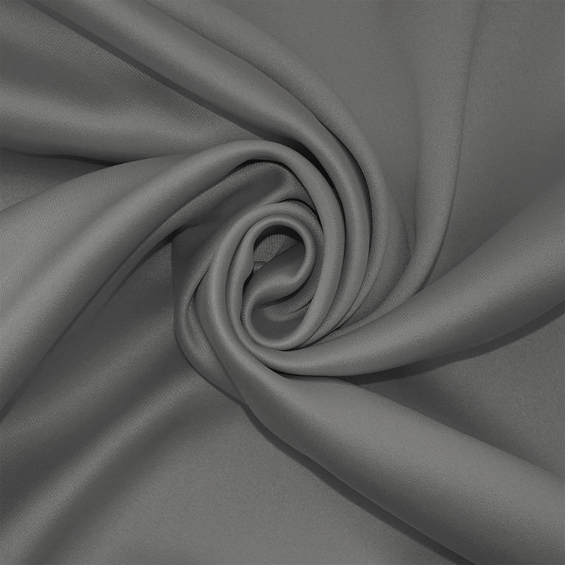 100 % Polyester Blackout Eyelet Room Darkening  Thermal Curtain (Set of 2), Light Grey, 168 cm Width x 228 cm Drop