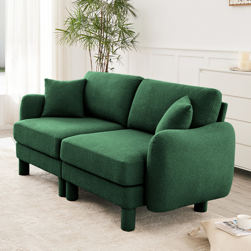 Upholstered 29.68 " Boucle Loveseat