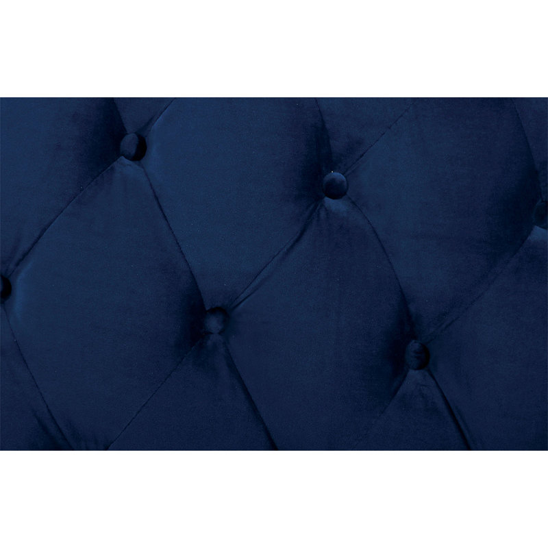 Meuble de chambre à coucher moderne bleu marine 1pc, Très grand lit, Marine