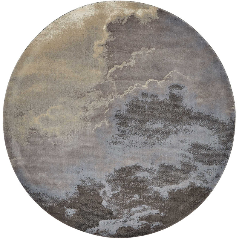 Antigua Viscose Abstract Indoor Rug, Round 8'