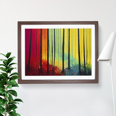 Summer Forest Paint Splatter Vol.3 Abstract - Single Picture Frame Painting
