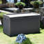 Coffre de terrasse en polypropylène (PP) résistant à l'eau 100 gallons avec coussin Modern Depo-86922900