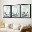 NAUTICAL Series Liv - Impression encadrée sur mesure de qualité supérieure mate - 3 pièces-328749198-328749193