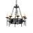 Toscano 8 - Light Wagon Wheel Chandelier