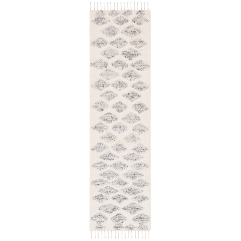 Powell Hand Woven Wool Geometric Rug, Runner 2'3" x 8'