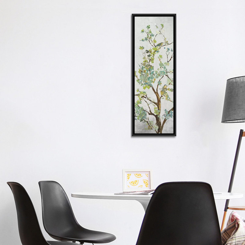 « sage branch i », impression sur toile tendue, H 48 po x l 16 po x P 1,5 po, Toile avec cadre noir