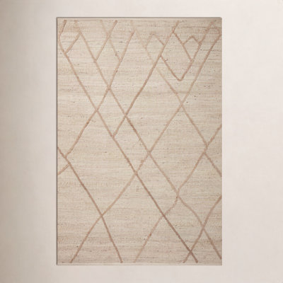 Albemarie Ivory Natural Hand-Woven Geometric Rug