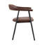 Ensemble de chaises de salle à manger moderne et minimaliste avec cuir synthétique et pieds en métal-2102433116