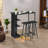 Small Dining Table Set For 2, 3-piece Bar Table Set With 3 Tier Storage Shelves-2012994954-2012994955