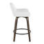 Tabouret de bar et de comptoir à hauteur fixe Cassiopeia avec pieds en bois cintré-94885244-94885247-94885250