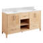 60" Burfield Double Bathroom Vanity Set with Oval Undermount Sinks-887363045-885499299-885499300