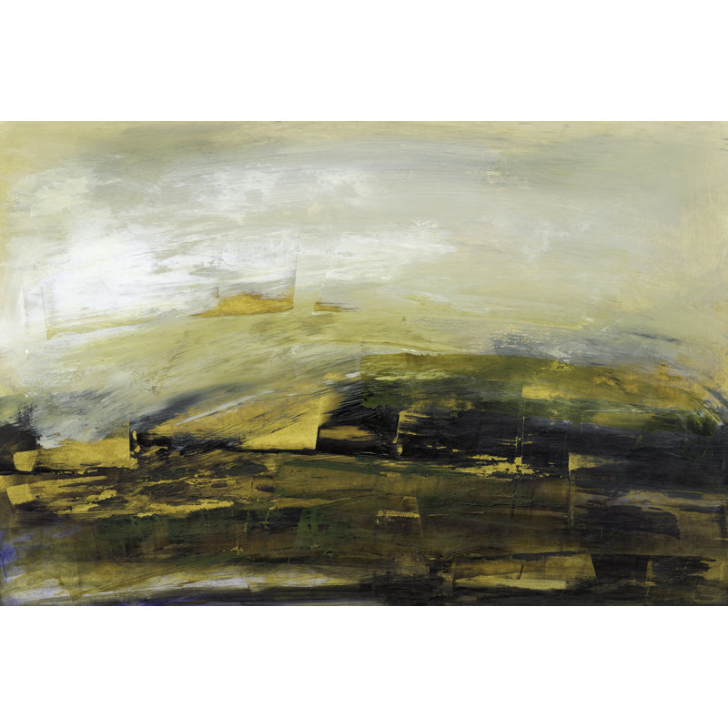 Exploring III by Sharon Gordon - Painting on Canvas, 61 cm H x 91 cm W, Black Floater Framed