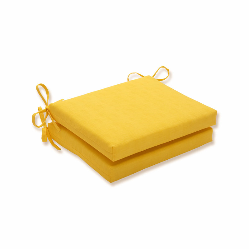 Amarina Outdoor 3'' Dining Chair Cushion, Yellow