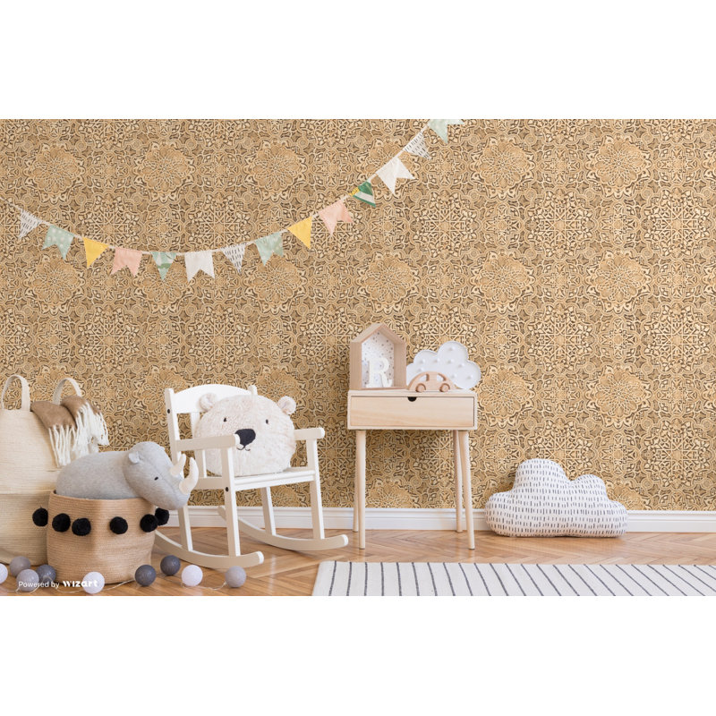 Jamir 10m x 53cm Wallpaper Roll, Brown