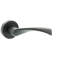 5 Pairs Astrid Twist Design Door Handles on Round Rose in Matt Black Finish