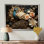 Ornement de fleur de paon classique rétro I - art mural paon