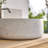 Milos Round Brown Premium Terrazzo Bathroom Sink-114422538