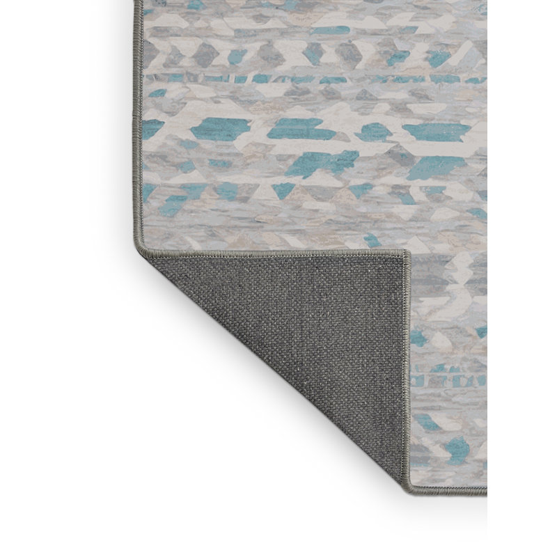 Tapis gris soyeux et moelleux, Carré 5 pi