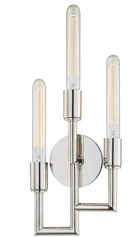 Angler 3 - Light Flush Mounted Sconce, Polished Nickel