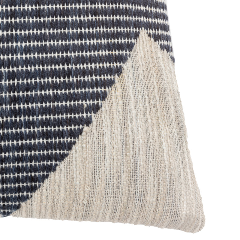 Quinn Jacquard Cushion Ochre & Navy , 0.90cm H x 50cm W