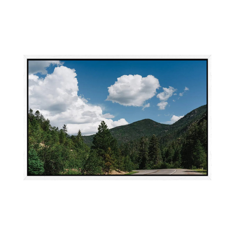 Enchanted Circle Scenic Byway by Bethany Young - Print on Canvas, White Framed, 101.6cm H x 152.4cm W x 3.81cm D