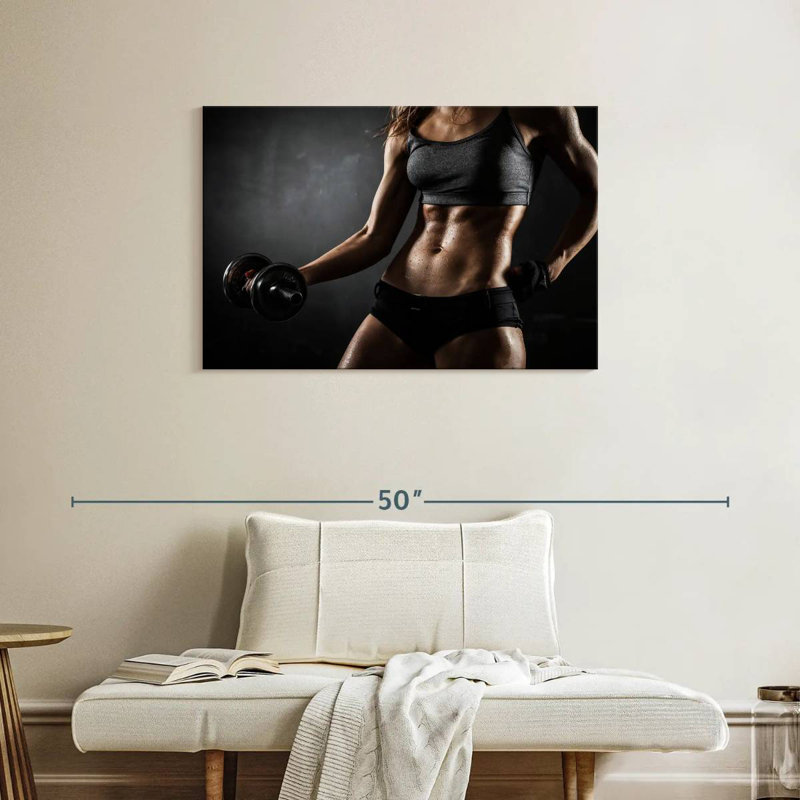Sireci Weightlifting Lady, 24" H x 36" W