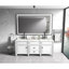 Miroir mural de salle de bain 72 * 48 avec lumière élevée et anti-buée à contrôle séparé