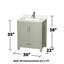 Sheffield 30" Freestanding Single Bathroom Vanity with Quartz Top with 24" Mirror-399963468-399963469-399920202