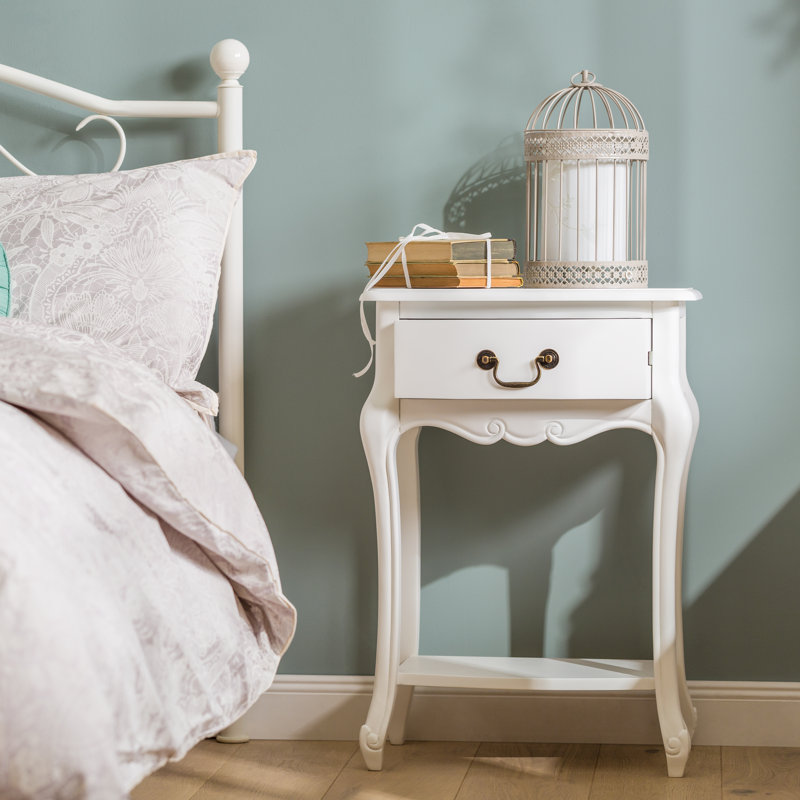 Lemaire 48cm W Bedside Table, Antique White