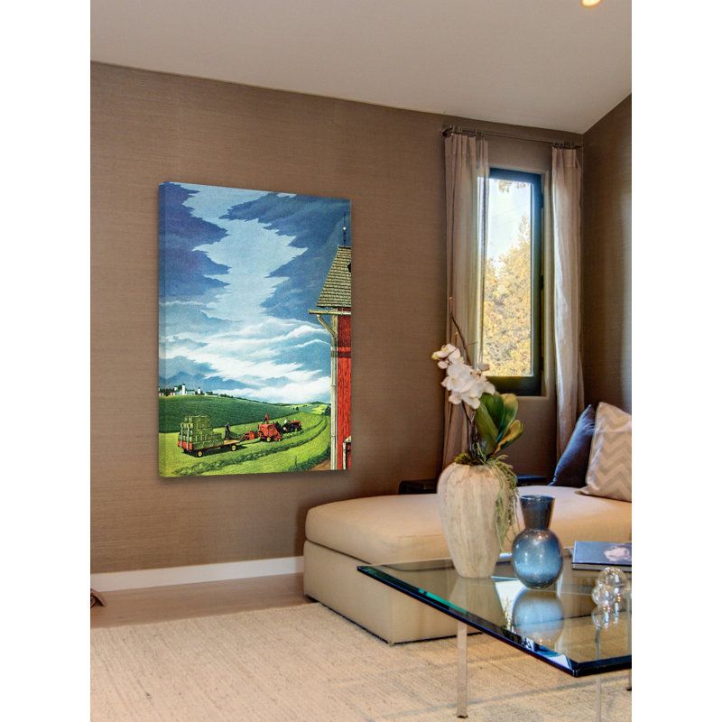 « pretty blue skies », reproduction d’art sur toile tendue, H 36 po x l 24 po