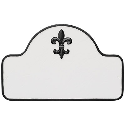 Fleur de Lis 1-Line Wall Address Plaque