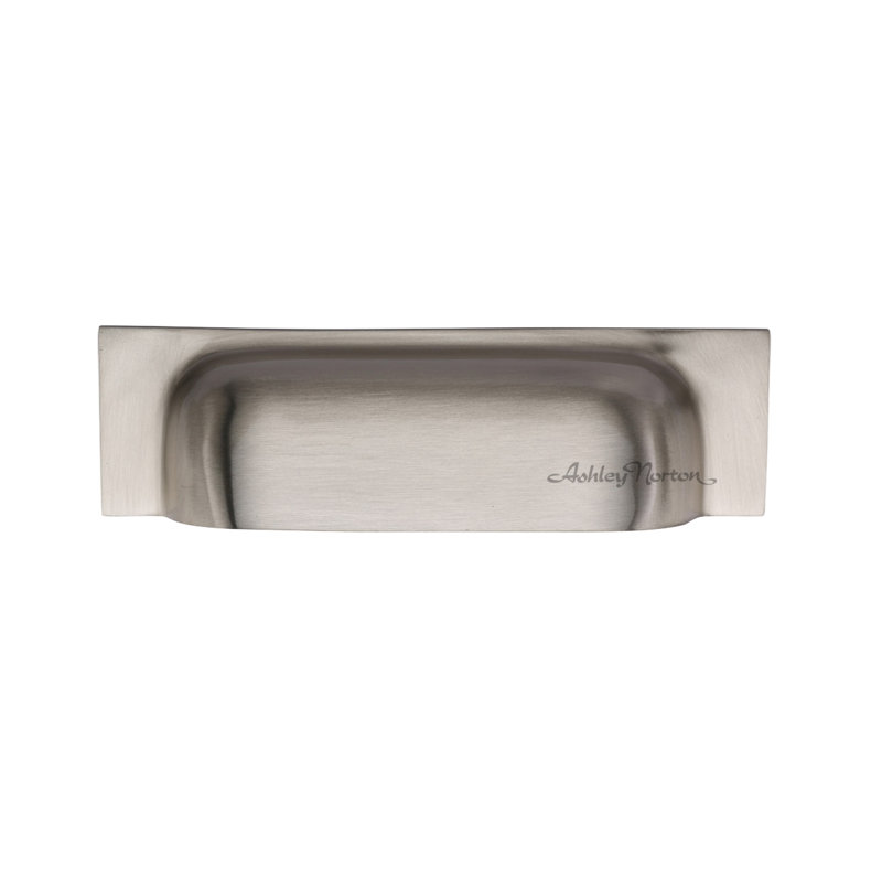 Cabinet 3" Center to Center Cup/Bin Pull, Satin Nickel, 6"