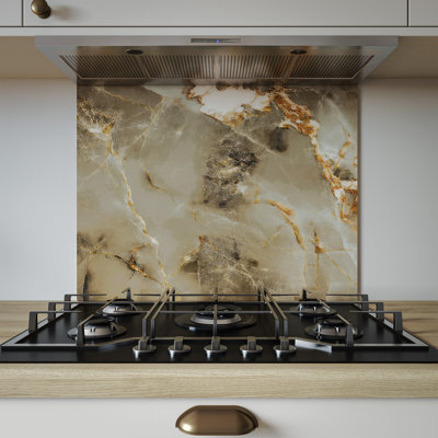 Aurora Gold Aluminium Kitchen Splashback