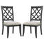 Chaises de salle à manger rembourrées en chêne foncé 2, style Mid-Century rétro, bois massif, sièges confortables-263149379