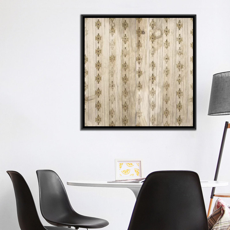 Impression sur toile tendue, "Natural histoire", motif III, H 18 po x l 18 po x P 1,5 po, Toile avec cadre noir, Pas de tapis