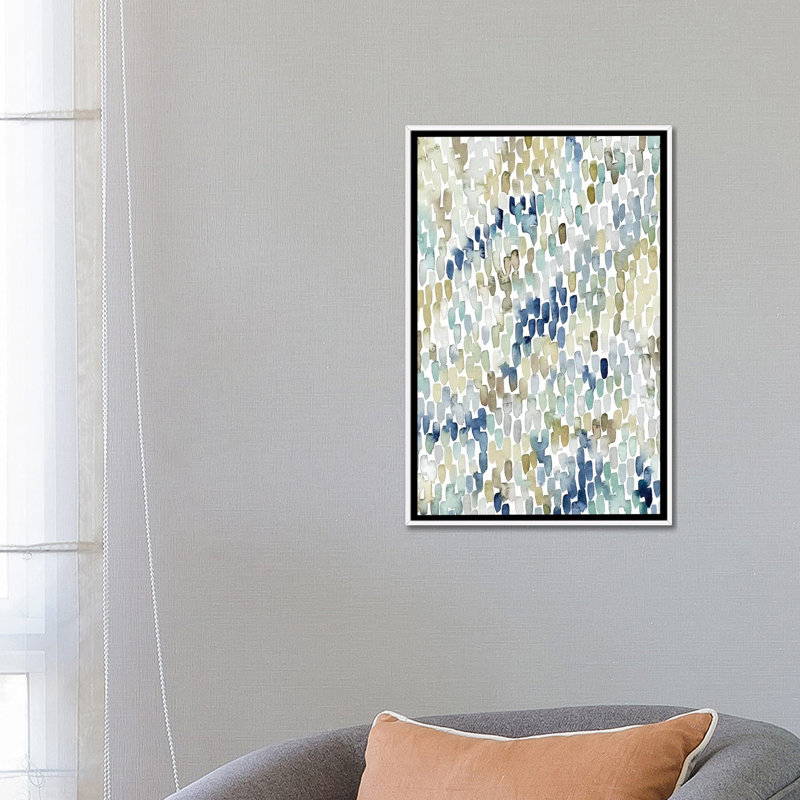 «River Wavelet I» par Grace Popp - reproduction d'art, H 26 po x l 18 po x 1,5 po, Toile blanche encadrée, Pas de tapis