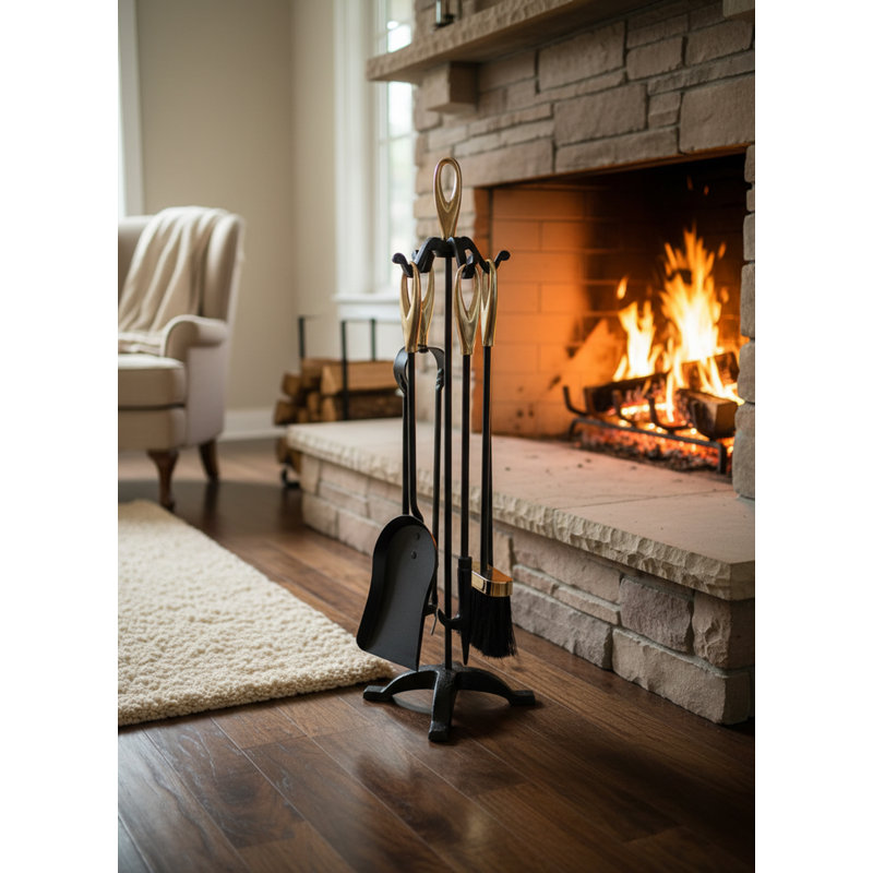 Iron Fireplace Tool Set