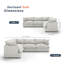 Canapé rembourré modulaire en L de 5 sièges 111,3 po Rino pour canapé de salon (blanc, gris, vert foncé, bleu)-354658819