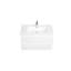 Meuble-lavabo 36 po avec tiroirs à fermeture en douceur, lavabo moderne en résine blanc brillant et lavabo flottant de qualité supérieure, envoûtant