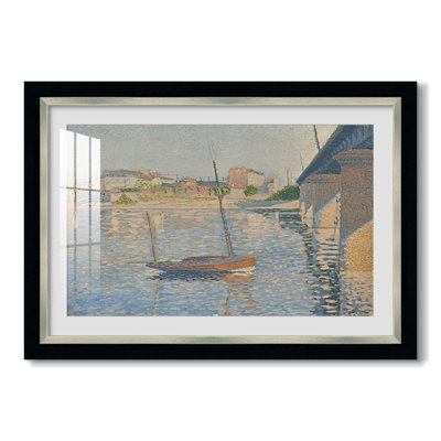 Le Clipper, Asnières, 1887-Paul Signac-Custom Framed Canvas