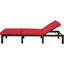 Chaise longue inclinable avec coussin en rotin-52954548