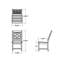 Ensemble repas pour 6 personnes avec table rectangulaire Chinoiserie-95992149