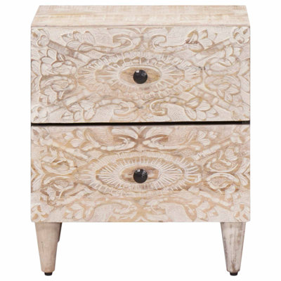 40cm W Solid Wood Bedside Table