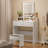 3 Colors LED Light Mirror Dressing Table-522789303